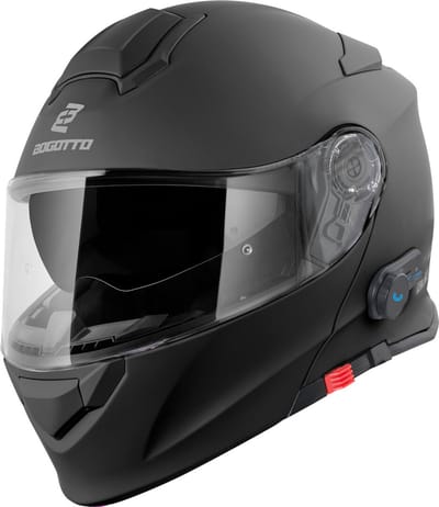 Bogotto H271 BT Bluetooth Helm Mat Zwart - Helm