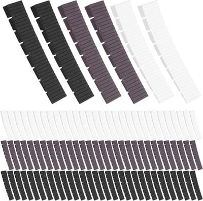 Meubelwiggen Set - Onderlegkeggen Kunststof - Meubels Stabiliseren - Nauwkeurige Hoogteaanpassing - 90 Stuks - Zwart Wit Bruin