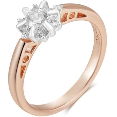 Bagues de luxe en zircon naturel pour femmes Or rose Couleur Serti mixte Design fin Quotidien Mariée Bijoux de mariage 10&Antique Gold Plated white