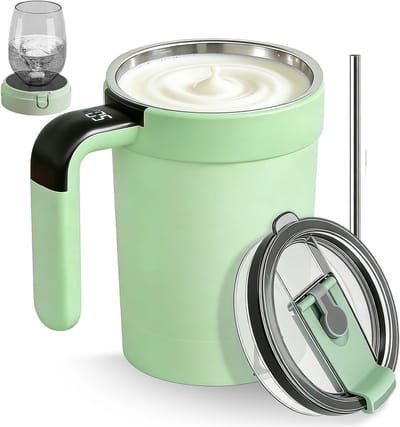 Automatische roermok 380 ml met temperatuurweergave voor koffie, thee en eiwitshakes