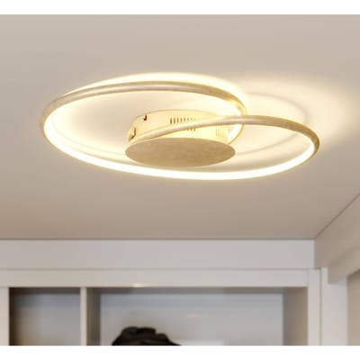 Lindby LED plafondlamp Joline, Ø 45 cm, goudkleurig, metaal