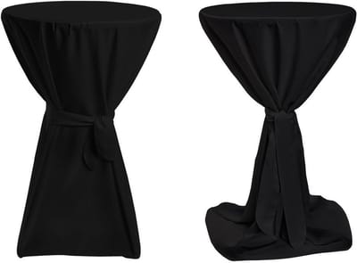 Elegante Zwarte Hoge Tafelhoes voor Bistrotafel Ronde Diameter 100 cm