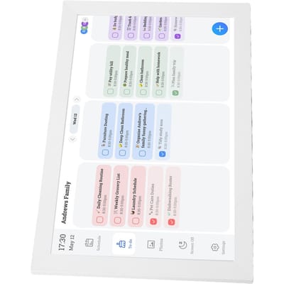 10,1 Inch Digitale Kalender Gezinsplanner Takenlijst Interactieve   Elektronische Gezinskalender Digitale Foto F e white