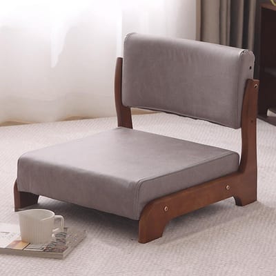 Vloerstoel met rugsteun - Meditatie stoel - Ontspannen en loungen - Verstelbaar en stevig - 46x45x40 cm - Grijs