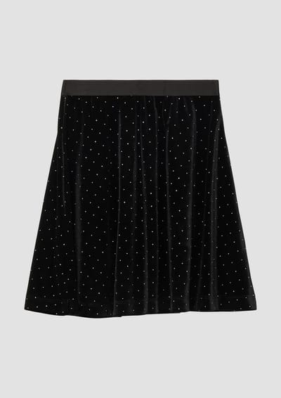 Mini fluwelen rok met elastische taille meisje s.Oliver