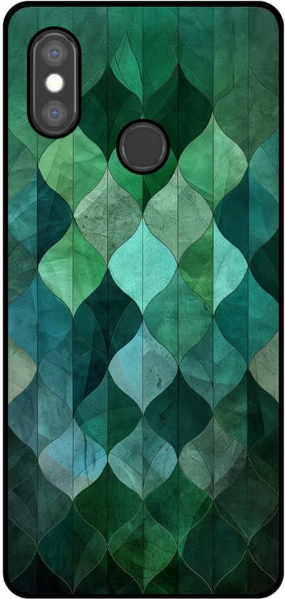 Smartphonica Telefoonhoesje Geschikt voor Xiaomi Mi 8 SE met groene bladeren opdruk - TPU backcover case green leafs design geschikt voor Xiaomi Mi 8 SE