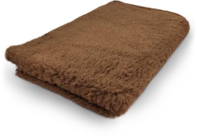 Vetbed Bruin Effen - Anti-Slip Hondenmat Puppykleed - Hondenkleed Benchkleed Benchmat Dierenmat - Voor Werpkist en Hondenbench - Machinewasbaar 150 x 100 CM