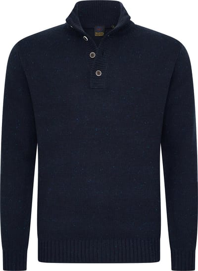 Mario Russo New Zealand skipper - Heren Trui - Wol - Navy - M