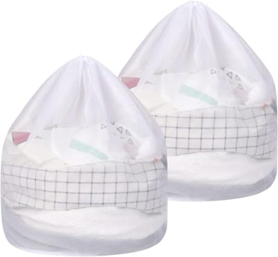 Waszakken met Trekkoord - 2 Stuks, Duurzame Fijne Netwaszakken voor Kleding, Delicates en Babyhanddoeken, 60 x 80 cm, Ideaal voor Wasmachine en Reis