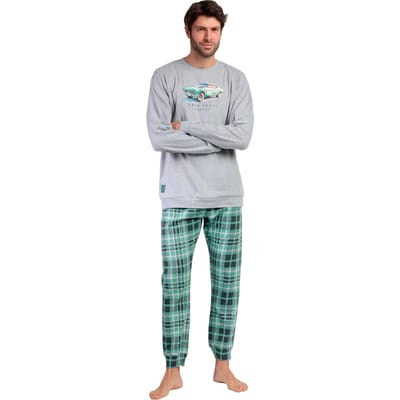 Pyjama-sets Admas Pyjama broek top lange mouwen Vintage Car Lois
