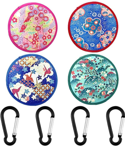 Dailygoods - Set van 4 Japanse Frisbees en Karabijnhaken