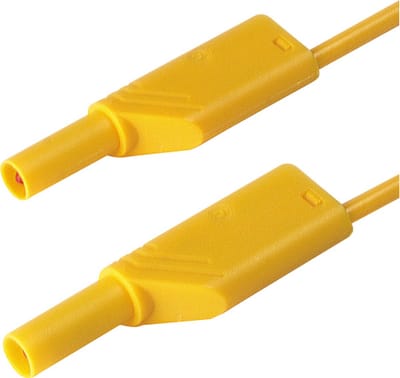 CONTACT PROTECTED MEASURING LEAD 4mm 50cm / YELLOW (MLB-SH/WS 50/1) (HM0431S50A)