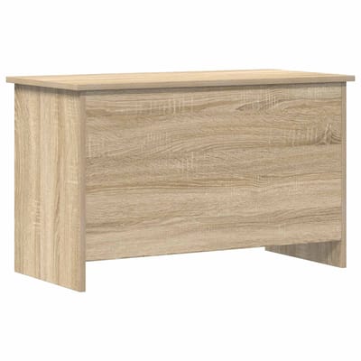 vidaXL - Opbergkist - met - opslag - Sonoma - Eiken - 80 - x - 40 - x - 50 - cm - Bewerkt - hout