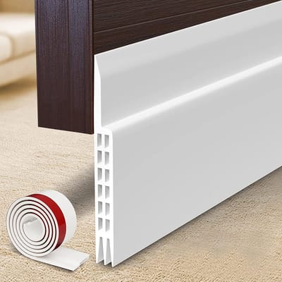 Deur Tochtstopper - Brede Afdichting - Tocht Buiten Houden - Verbrede Lijm Rug - 39 Inch Lengte - Wit