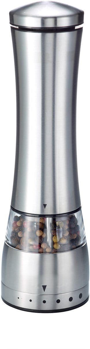 Westmark Peper- en zoutmolen, elektrisch, met keramische maalwerk, hoogte: 21,5 cm, roestvrij staal, Automatic, zilver, 63582260