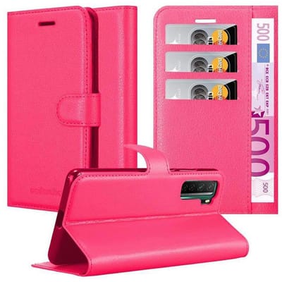 Cadorabo Hoesje geschikt voor Huawei NOVA 7 SE in KERSEN ROZE - Beschermhoes met magnetische sluiting, standfunctie en kaartvakje Book Case Cover Etui