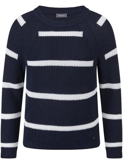 Trui ronde hals Van BASLER blauw