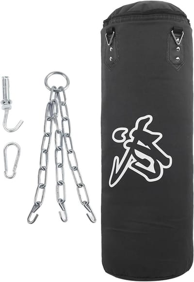 Bokszak - Zandzak Training - Fitness Oefenen - Meerlaagse Schokabsorptie - 100 cm - Zwart