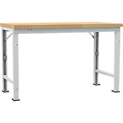 Manuflex werkbank Profi speciaal, tafelblad multiplex, 1500 x 700 mm, lichtgrijs