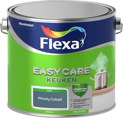 Flexa - Easycare Keuken - Moody Cobalt - Mengverf - 2,5 L