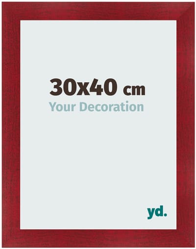 Your Decoration - Fotolijst 30x40 cm - MDF - Wijnrood Geveegd - Pisa