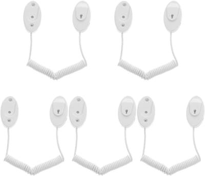 Retractable Remote Control Tether - 5 Stuks Beveiligingsslot voor TV Afstandsbediening met Korte Draad en Handige Houder