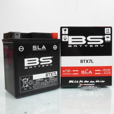 SLA BS-accu voor Piaggio 50 Vespa Sprint 4T 3V Euro4 2017 tot 2019 YTX7L / 12V 6,3Ah nieuw