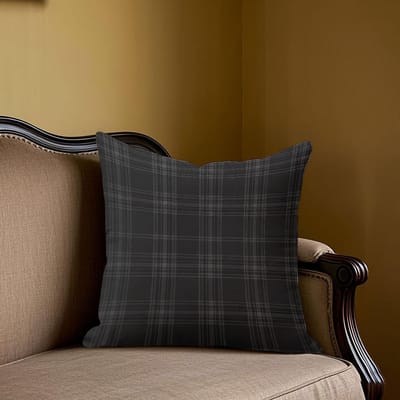 Housse de coussin Jacquard à carreaux noirs pour canapé, coussin lombaire de bureau, housse de coussin décorative pour la maison 50x50cm