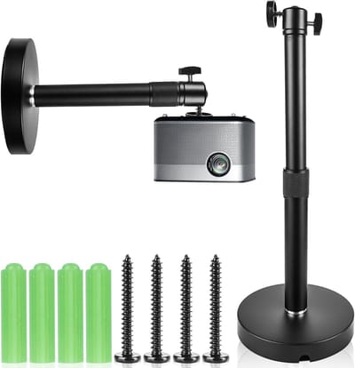 Universele plafondhouder voor beamer, uittrekbare aluminiumlegering, 360° draaibaar, mini-projectorhouder, geschikt voor wandmontage voor thuisbioscoop, bewakingscamera, AV-ruimte