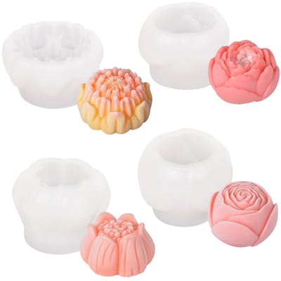 Dailygoods- Siliconen Gietvorm - 3D Bloemvorm - Fondantvormen - Kaarsvorm - Chocoladevorm - Voedselveilige Siliconen - Bakvorm