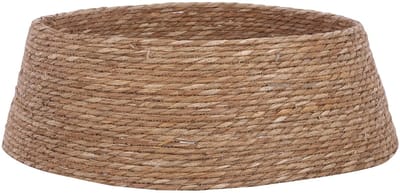 Mica Decorations Kerstboomrok H28 x D75 cm - Kerstboommand - Bruin - Gevlochten Zeegras