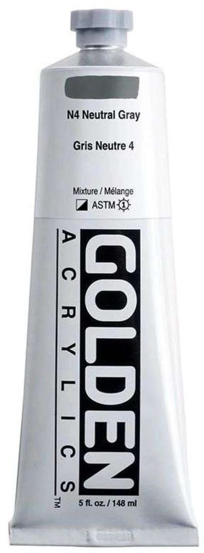 Golden Heavy Body Acrylverf N4 Neutraal Grijs 148 ml