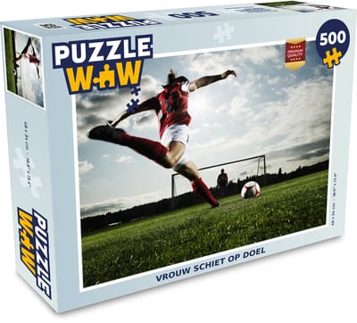 Puzzel Vrouw schiet op doel - Legpuzzel - Puzzel 500 stukjes