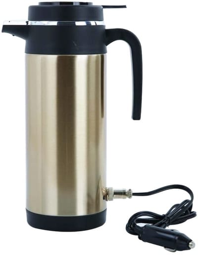 Store_9 - Draagbare Elektrische Theeketel - 1200ML - Koken voor Koffie en Thee - Goud - Auto Kettle - Voor Reizen - Baceyong