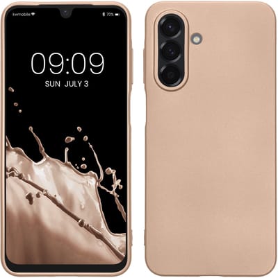 kwmobile telefoonhoesje geschikt voor Samsung Galaxy A26 5G - Hoesje voor smartphone - Back cover in metallic goud