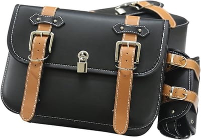 Motorrugzak - Zijtas Bagage - Motor Toeren - Duurzaam PU Leer - Ruim - Bruin