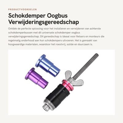 Dailygoods- Schokdemper Gereedschap - Universeel Verwijderingsgereedschap - Achterste Schokdemperbussen - Roestvrij Staal - Duurzaam - Handig in Gebruik - Schokdemper Tool