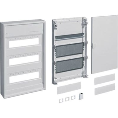Hager VA36APZ VA36APZ Kleine verdeelkast Opbouw (op muur) Aantal groepen: 12 Aantal rijen: 3 Inhoud: 1 stuk(s)