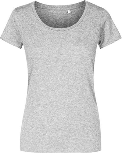 Promodoro Women´s Deep Scoop T-Shirt XO1545 - Heather Grey - S