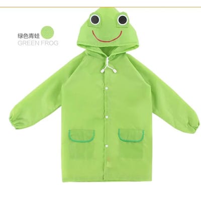 1 STKS Kinderen cartoon regenjas Koreaanse kinder regenuitrusting Charmante baby poncho huishoudelijke artikelen speeltuin Lief en duurzaam green