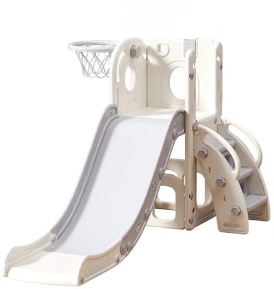 Boleen - Kinderglijbaan - Glijbaan - Glijbaan Peuter - Kinderglijbaan - Met Opbergruimte - Beige