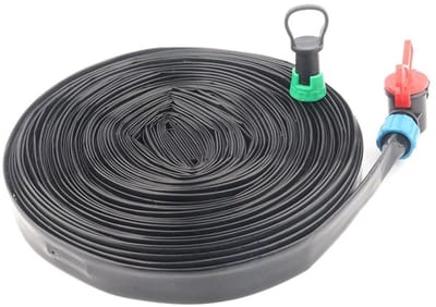 Druppelslang Irrigatie - Drip Tape Tuinslang - Planten Water Geven - Nooit Geknikt Gedraaid - 16 mm - Zwart