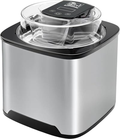 IJsmachine - Dessertmaker - Zelf ijs maken - Snelle bereiding - 2 liter - Grijs-zwart