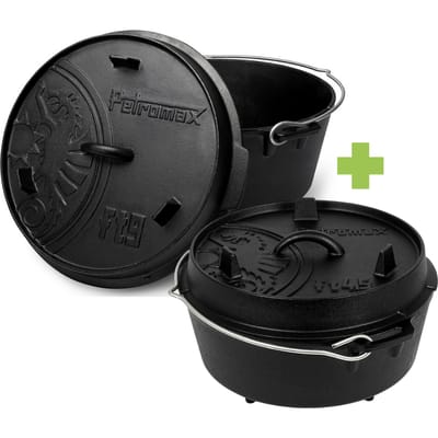 Petromax Exclusive Dutch Oven Set Met 7,5 Liter Pan en 4,5 Liter Pan Met Pootjes