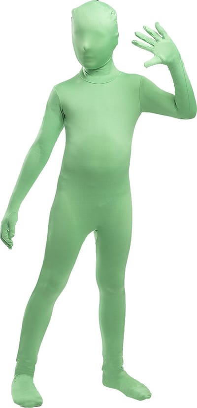 FUNIDELIA Second Skin kostuum in groen - Maat: 122 - 134 cm