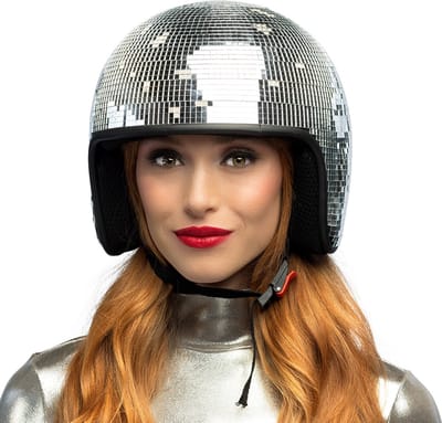 Boland - Helm Disco zilver Zilver - - Volwassenen - Unisex - Disco - 80s - Grappig - Themafeest - Carnaval