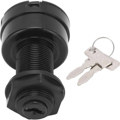 Starter Ontstekingssleutelschakelaar met 2 Sleutels 102508601 Vervanging voor Club Car Precedent Elektrisch 2004-UP black