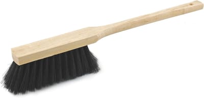 Novaliv hoogwaardige handborstel met lange steel 45 cm met houten steel, fijne synthetische haren voor een effectieve reiniging. Veelzijdige toepassingen in het huishouden, stof, vuil, haar, duurzaam, eenvoudig schoon te maken.