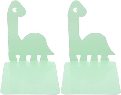 Dino Boekensteunen voor Kinderen - Dierlijke Boekensteunen van Metaal voor Planken - Makkelijk te Monteren en Transporteren
