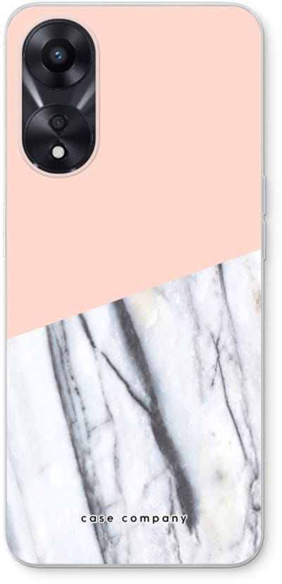 Case Company® - Hoesje geschikt voor Oppo A78 5G hoesje - A touch of peach - Soft Cover Telefoonhoesje - Bescherming aan alle Kanten en Schermrand